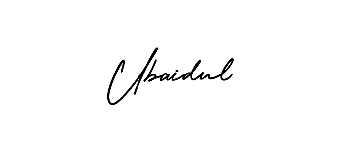 Use a signature maker to create a handwritten signature online. With this signature software, you can design (AmerikaSignatureDemo-Regular) your own signature for name Ubaidul. Ubaidul signature style 3 images and pictures png