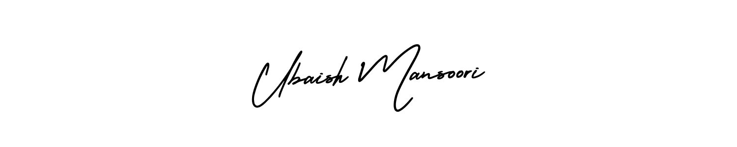 It looks lik you need a new signature style for name Ubaish Mansoori. Design unique handwritten (AmerikaSignatureDemo-Regular) signature with our free signature maker in just a few clicks. Ubaish Mansoori signature style 3 images and pictures png
