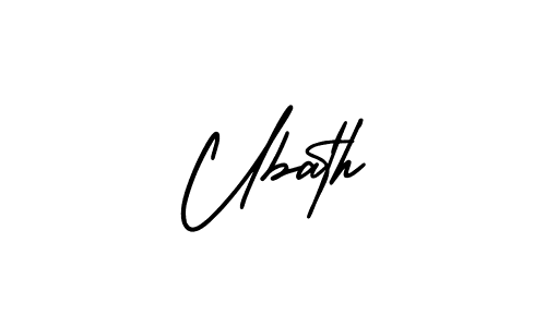 Make a beautiful signature design for name Ubath. With this signature (AmerikaSignatureDemo-Regular) style, you can create a handwritten signature for free. Ubath signature style 3 images and pictures png