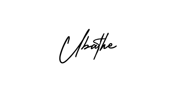 It looks lik you need a new signature style for name Ubathe. Design unique handwritten (AmerikaSignatureDemo-Regular) signature with our free signature maker in just a few clicks. Ubathe signature style 3 images and pictures png