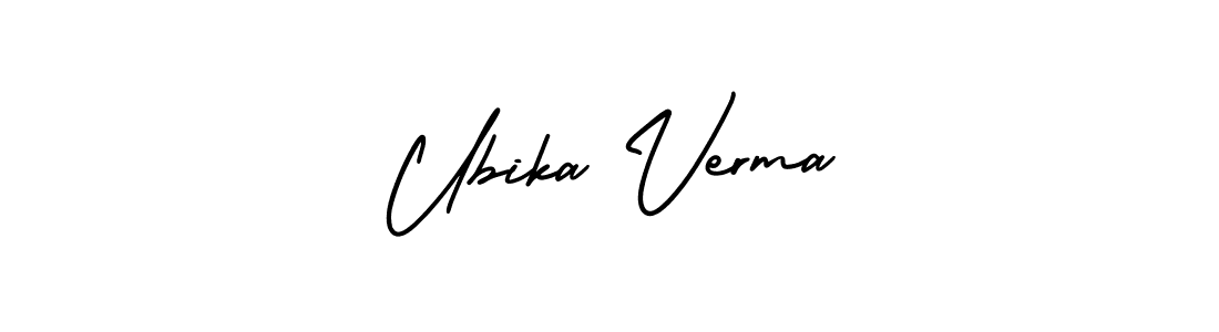 Use a signature maker to create a handwritten signature online. With this signature software, you can design (AmerikaSignatureDemo-Regular) your own signature for name Ubika Verma. Ubika Verma signature style 3 images and pictures png