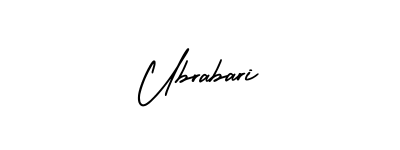 if you are searching for the best signature style for your name Ubrabari. so please give up your signature search. here we have designed multiple signature styles  using AmerikaSignatureDemo-Regular. Ubrabari signature style 3 images and pictures png