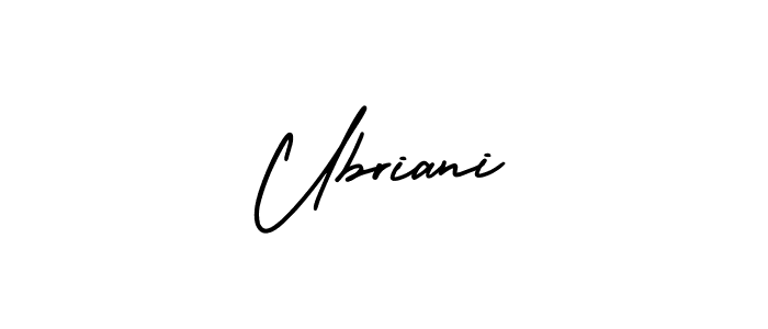 Use a signature maker to create a handwritten signature online. With this signature software, you can design (AmerikaSignatureDemo-Regular) your own signature for name Ubriani. Ubriani signature style 3 images and pictures png