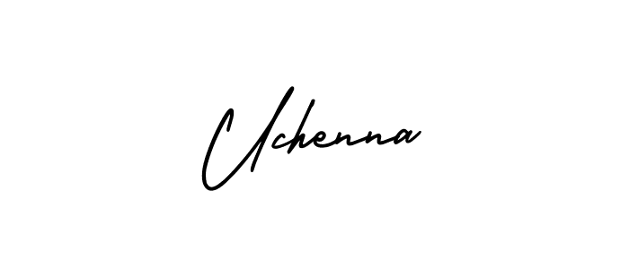 Make a beautiful signature design for name Uchenna. With this signature (AmerikaSignatureDemo-Regular) style, you can create a handwritten signature for free. Uchenna signature style 3 images and pictures png