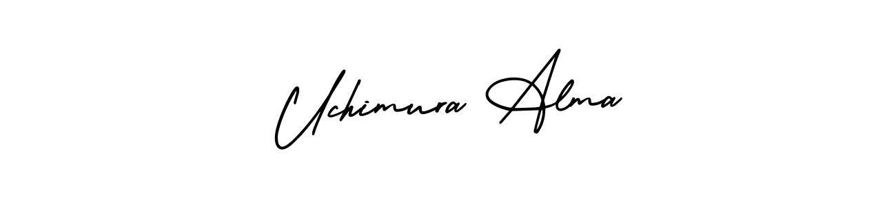 Check out images of Autograph of Uchimura Alma name. Actor Uchimura Alma Signature Style. AmerikaSignatureDemo-Regular is a professional sign style online. Uchimura Alma signature style 3 images and pictures png