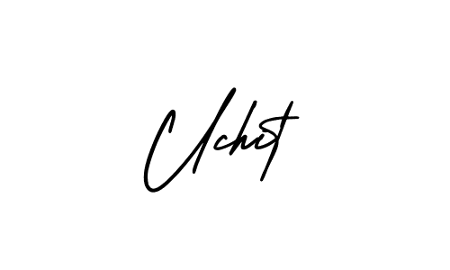 Best and Professional Signature Style for Uchit. AmerikaSignatureDemo-Regular Best Signature Style Collection. Uchit signature style 3 images and pictures png