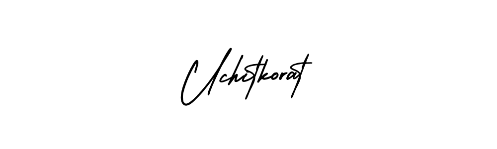 How to make Uchitkorat name signature. Use AmerikaSignatureDemo-Regular style for creating short signs online. This is the latest handwritten sign. Uchitkorat signature style 3 images and pictures png