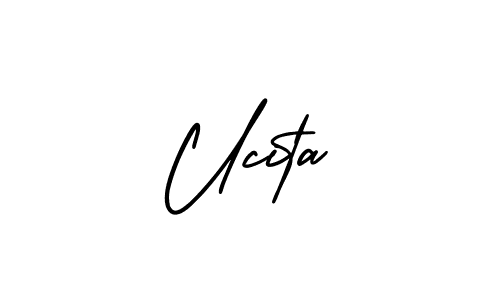 It looks lik you need a new signature style for name Ucita. Design unique handwritten (AmerikaSignatureDemo-Regular) signature with our free signature maker in just a few clicks. Ucita signature style 3 images and pictures png