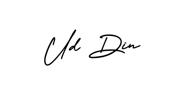 Make a beautiful signature design for name Ud Din. With this signature (AmerikaSignatureDemo-Regular) style, you can create a handwritten signature for free. Ud Din signature style 3 images and pictures png