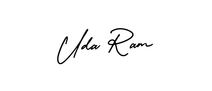 Similarly AmerikaSignatureDemo-Regular is the best handwritten signature design. Signature creator online .You can use it as an online autograph creator for name Uda Ram. Uda Ram signature style 3 images and pictures png