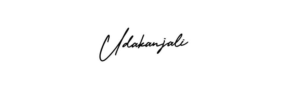 How to make Udakanjali signature? AmerikaSignatureDemo-Regular is a professional autograph style. Create handwritten signature for Udakanjali name. Udakanjali signature style 3 images and pictures png