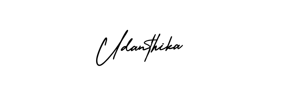 if you are searching for the best signature style for your name Udanthika. so please give up your signature search. here we have designed multiple signature styles  using AmerikaSignatureDemo-Regular. Udanthika signature style 3 images and pictures png