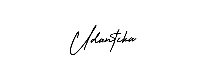 Create a beautiful signature design for name Udantika. With this signature (AmerikaSignatureDemo-Regular) fonts, you can make a handwritten signature for free. Udantika signature style 3 images and pictures png