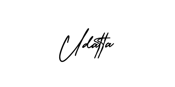 The best way (AmerikaSignatureDemo-Regular) to make a short signature is to pick only two or three words in your name. The name Udatta include a total of six letters. For converting this name. Udatta signature style 3 images and pictures png