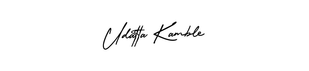 Make a beautiful signature design for name Udatta Kamble. With this signature (AmerikaSignatureDemo-Regular) style, you can create a handwritten signature for free. Udatta Kamble signature style 3 images and pictures png