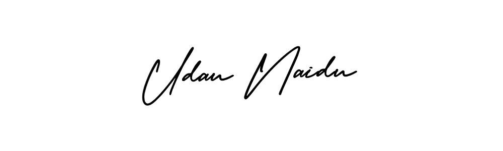 How to make Udau Naidu name signature. Use AmerikaSignatureDemo-Regular style for creating short signs online. This is the latest handwritten sign. Udau Naidu signature style 3 images and pictures png