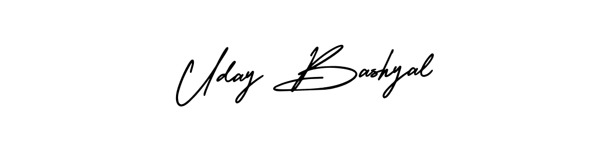 How to make Uday Bashyal signature? AmerikaSignatureDemo-Regular is a professional autograph style. Create handwritten signature for Uday Bashyal name. Uday Bashyal signature style 3 images and pictures png