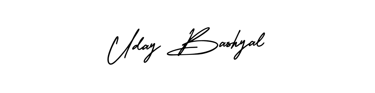 How to Draw Uday Bashyal signature style? AmerikaSignatureDemo-Regular is a latest design signature styles for name Uday Bashyal. Uday Bashyal signature style 3 images and pictures png