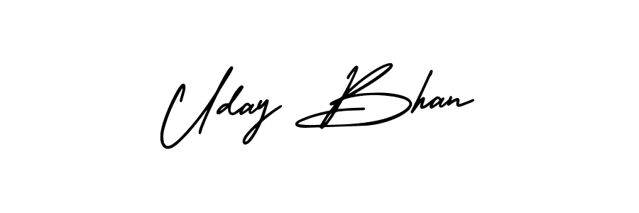 Use a signature maker to create a handwritten signature online. With this signature software, you can design (AmerikaSignatureDemo-Regular) your own signature for name Uday Bhan. Uday Bhan signature style 3 images and pictures png