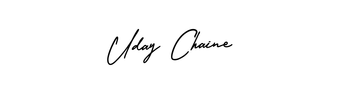 Uday Chaine stylish signature style. Best Handwritten Sign (AmerikaSignatureDemo-Regular) for my name. Handwritten Signature Collection Ideas for my name Uday Chaine. Uday Chaine signature style 3 images and pictures png