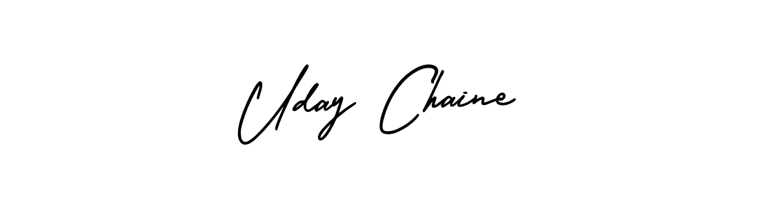 Create a beautiful signature design for name Uday Chaine. With this signature (AmerikaSignatureDemo-Regular) fonts, you can make a handwritten signature for free. Uday Chaine signature style 3 images and pictures png