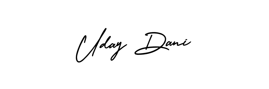if you are searching for the best signature style for your name Uday Dani. so please give up your signature search. here we have designed multiple signature styles  using AmerikaSignatureDemo-Regular. Uday Dani signature style 3 images and pictures png