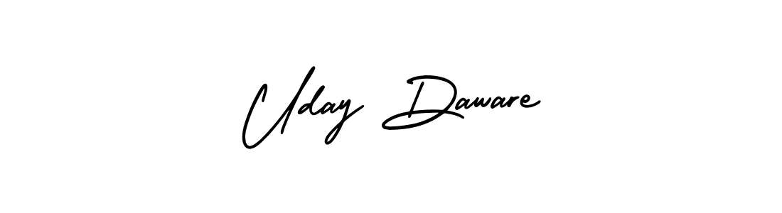 Use a signature maker to create a handwritten signature online. With this signature software, you can design (AmerikaSignatureDemo-Regular) your own signature for name Uday Daware. Uday Daware signature style 3 images and pictures png