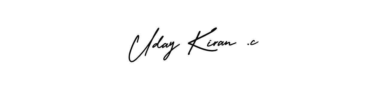 Design your own signature with our free online signature maker. With this signature software, you can create a handwritten (AmerikaSignatureDemo-Regular) signature for name Uday Kiran .c. Uday Kiran .c signature style 3 images and pictures png