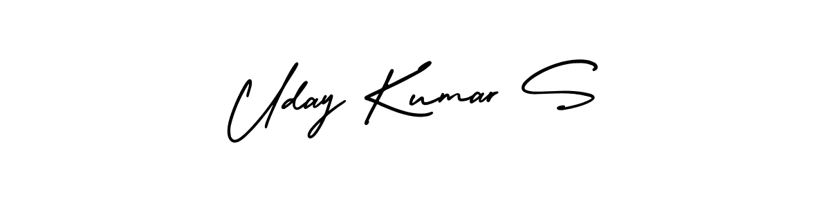It looks lik you need a new signature style for name Uday Kumar S. Design unique handwritten (AmerikaSignatureDemo-Regular) signature with our free signature maker in just a few clicks. Uday Kumar S signature style 3 images and pictures png