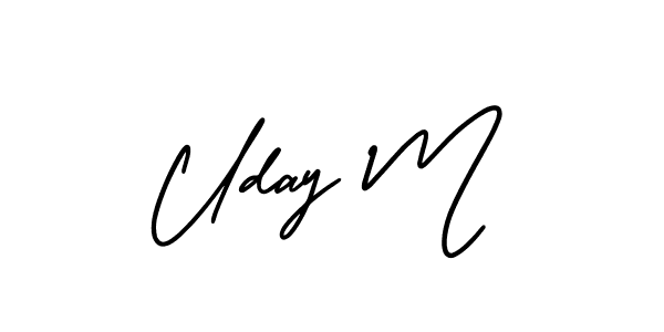 Once you've used our free online signature maker to create your best signature AmerikaSignatureDemo-Regular style, it's time to enjoy all of the benefits that Uday M name signing documents. Uday M signature style 3 images and pictures png