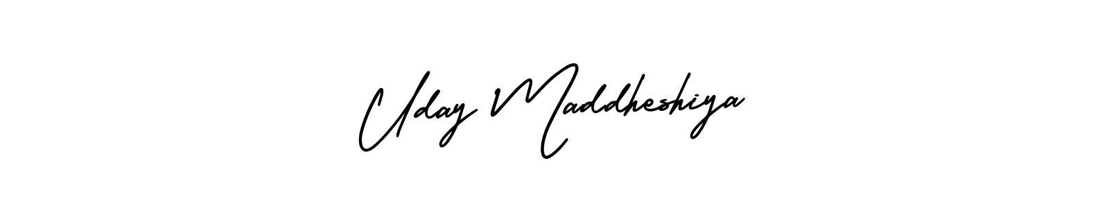 Also You can easily find your signature by using the search form. We will create Uday Maddheshiya name handwritten signature images for you free of cost using AmerikaSignatureDemo-Regular sign style. Uday Maddheshiya signature style 3 images and pictures png