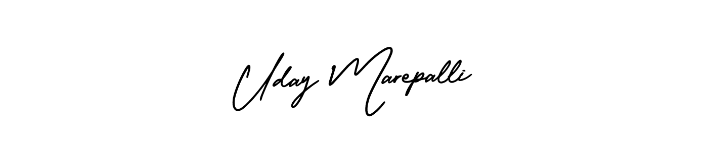 Also You can easily find your signature by using the search form. We will create Uday Marepalli name handwritten signature images for you free of cost using AmerikaSignatureDemo-Regular sign style. Uday Marepalli signature style 3 images and pictures png