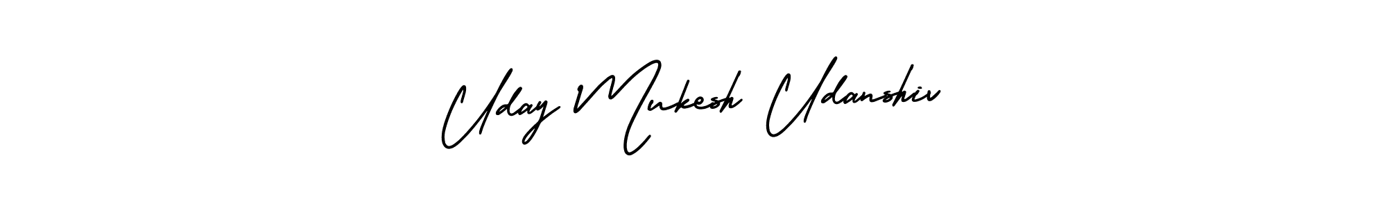 It looks lik you need a new signature style for name Uday Mukesh Udanshiv. Design unique handwritten (AmerikaSignatureDemo-Regular) signature with our free signature maker in just a few clicks. Uday Mukesh Udanshiv signature style 3 images and pictures png