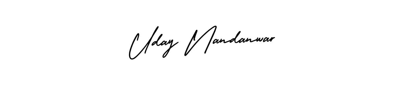Create a beautiful signature design for name Uday Nandanwar. With this signature (AmerikaSignatureDemo-Regular) fonts, you can make a handwritten signature for free. Uday Nandanwar signature style 3 images and pictures png