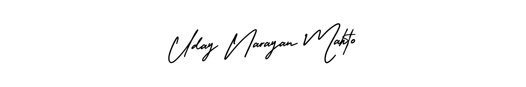 Design your own signature with our free online signature maker. With this signature software, you can create a handwritten (AmerikaSignatureDemo-Regular) signature for name Uday Narayan Mahto. Uday Narayan Mahto signature style 3 images and pictures png