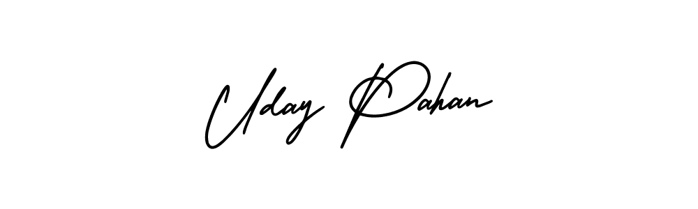 How to make Uday Pahan signature? AmerikaSignatureDemo-Regular is a professional autograph style. Create handwritten signature for Uday Pahan name. Uday Pahan signature style 3 images and pictures png