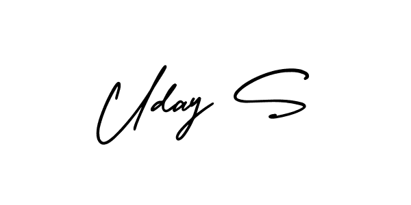 Uday S stylish signature style. Best Handwritten Sign (AmerikaSignatureDemo-Regular) for my name. Handwritten Signature Collection Ideas for my name Uday S. Uday S signature style 3 images and pictures png