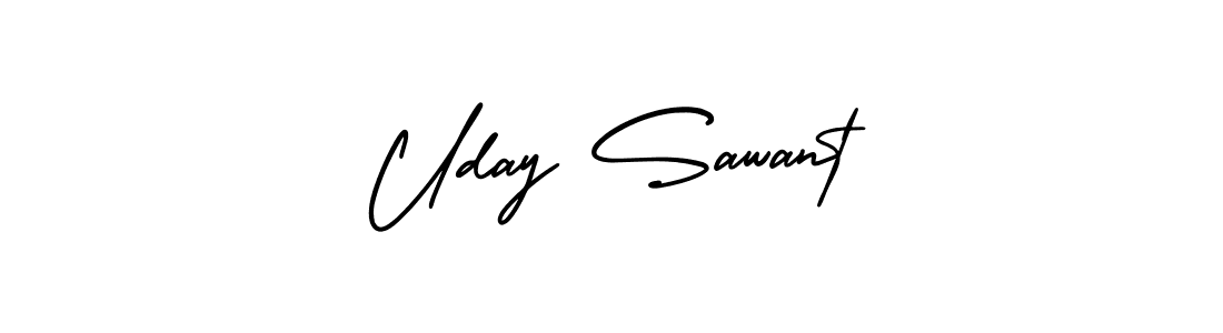 Make a beautiful signature design for name Uday Sawant. With this signature (AmerikaSignatureDemo-Regular) style, you can create a handwritten signature for free. Uday Sawant signature style 3 images and pictures png