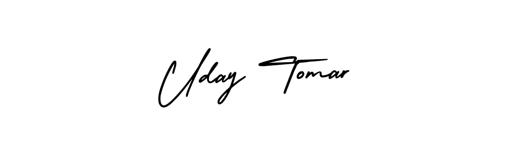 AmerikaSignatureDemo-Regular is a professional signature style that is perfect for those who want to add a touch of class to their signature. It is also a great choice for those who want to make their signature more unique. Get Uday Tomar name to fancy signature for free. Uday Tomar signature style 3 images and pictures png