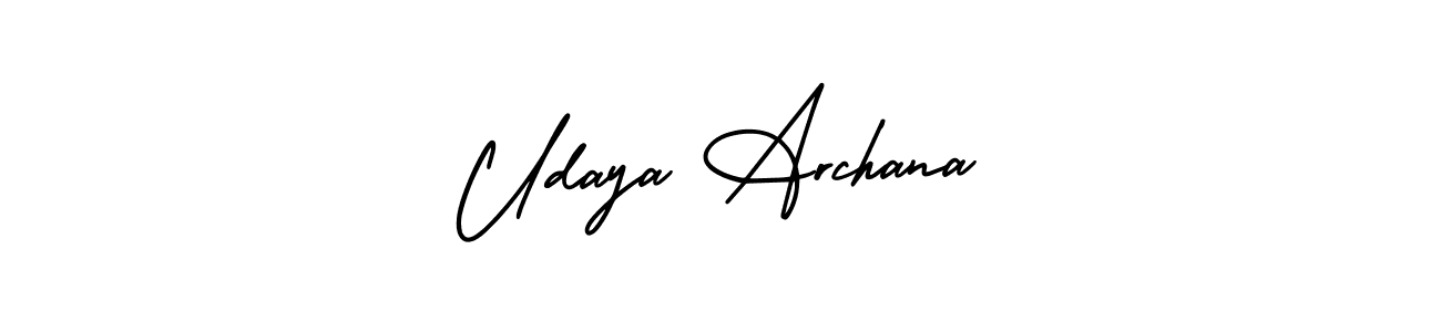 Also we have Udaya Archana name is the best signature style. Create professional handwritten signature collection using AmerikaSignatureDemo-Regular autograph style. Udaya Archana signature style 3 images and pictures png