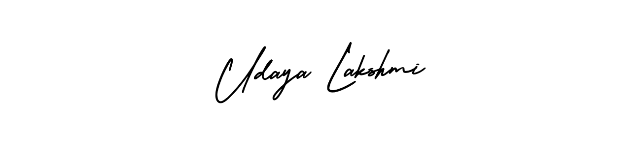 Use a signature maker to create a handwritten signature online. With this signature software, you can design (AmerikaSignatureDemo-Regular) your own signature for name Udaya Lakshmi. Udaya Lakshmi signature style 3 images and pictures png