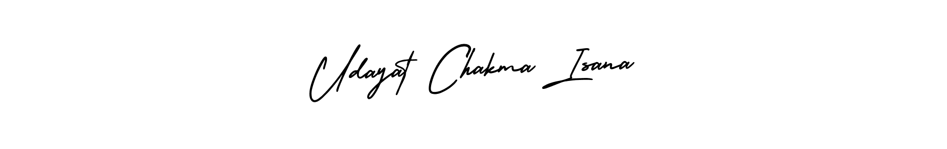 Make a beautiful signature design for name Udayat Chakma Isana. With this signature (AmerikaSignatureDemo-Regular) style, you can create a handwritten signature for free. Udayat Chakma Isana signature style 3 images and pictures png