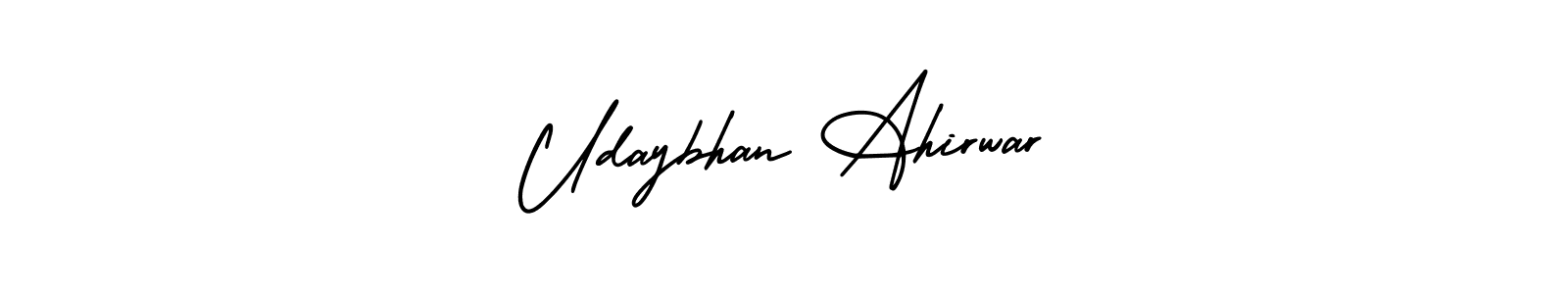 It looks lik you need a new signature style for name Udaybhan Ahirwar. Design unique handwritten (AmerikaSignatureDemo-Regular) signature with our free signature maker in just a few clicks. Udaybhan Ahirwar signature style 3 images and pictures png