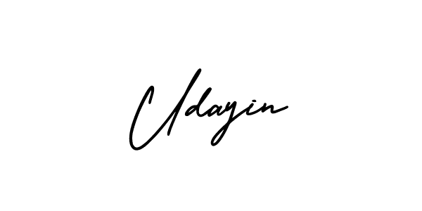 Udayin stylish signature style. Best Handwritten Sign (AmerikaSignatureDemo-Regular) for my name. Handwritten Signature Collection Ideas for my name Udayin. Udayin signature style 3 images and pictures png