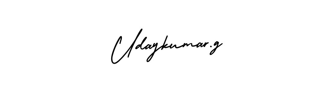 The best way (AmerikaSignatureDemo-Regular) to make a short signature is to pick only two or three words in your name. The name Udaykumar.g include a total of six letters. For converting this name. Udaykumar.g signature style 3 images and pictures png