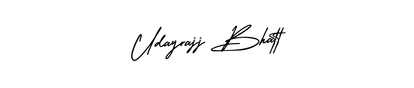Udayrajj Bhatt stylish signature style. Best Handwritten Sign (AmerikaSignatureDemo-Regular) for my name. Handwritten Signature Collection Ideas for my name Udayrajj Bhatt. Udayrajj Bhatt signature style 3 images and pictures png