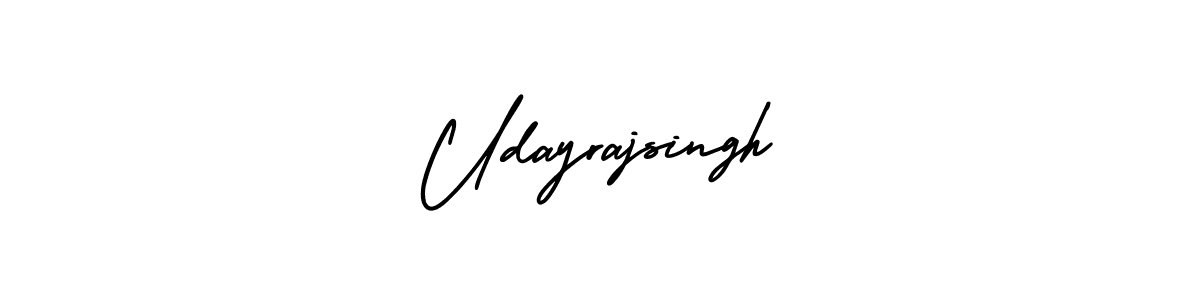 How to make Udayrajsingh name signature. Use AmerikaSignatureDemo-Regular style for creating short signs online. This is the latest handwritten sign. Udayrajsingh signature style 3 images and pictures png