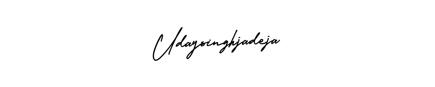 Use a signature maker to create a handwritten signature online. With this signature software, you can design (AmerikaSignatureDemo-Regular) your own signature for name Udaysinghjadeja. Udaysinghjadeja signature style 3 images and pictures png