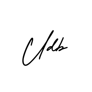 Make a beautiful signature design for name Udb. With this signature (AmerikaSignatureDemo-Regular) style, you can create a handwritten signature for free. Udb signature style 3 images and pictures png