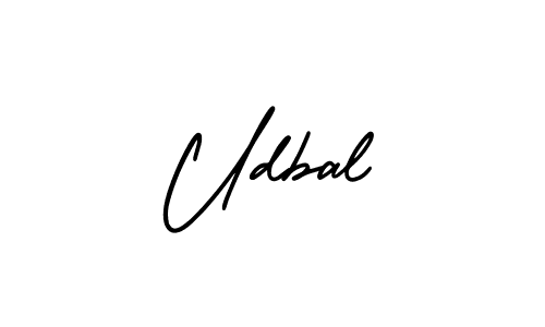 You should practise on your own different ways (AmerikaSignatureDemo-Regular) to write your name (Udbal) in signature. don't let someone else do it for you. Udbal signature style 3 images and pictures png